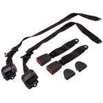 Retractable & Adjustable 3 Point Seat Belt Set for Jeep Wrangler CJ YJ 1982-1995