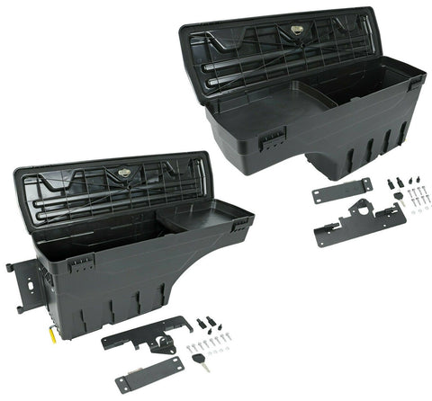 For 05-21 Toyota Tacoma Truck Bed Storage Box Toolbox Lockable Left+Right 2PCS