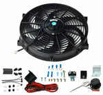 14"Electric 2500CFM Radiator Cooling Fan&Thermostat Control Auto Relay 30in Wire