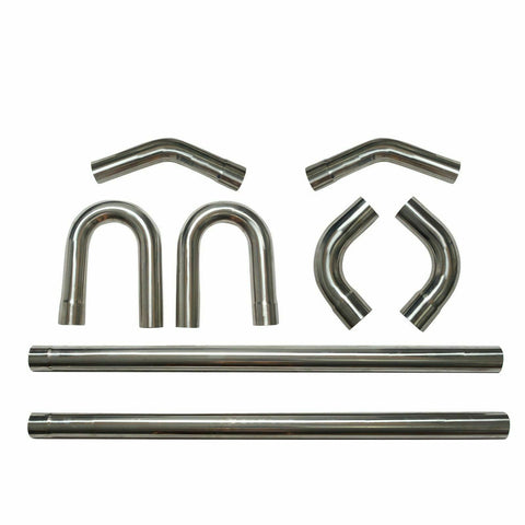 3" 76mm Stainless Steel DIY Custom Mandrel Exhaust Pipe Straight Bend Kit