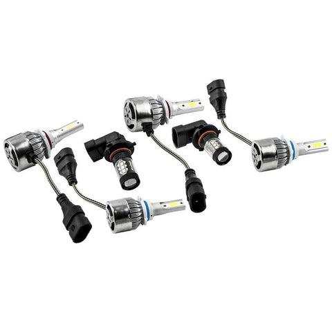 Headlight + Fog Bulbs LED High Low Fit For Chevy Silverado 1500 2500 2000-2006