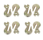 8PCS 3/8" Grab Hooks G70 Tow Chain Clevis Flatbed Truck Trailer Wrecker Tie Down