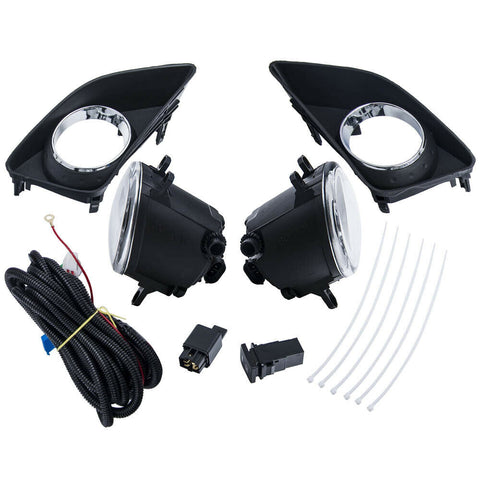 Clear Glass Lens Fog Driving Light+Switch+Harness For Toyota Corolla 2009-2010