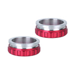 2pc 3" 76mm Aluminum Alloy Weld Filler On Neck And Cap Oil Fuel Water Tank Red