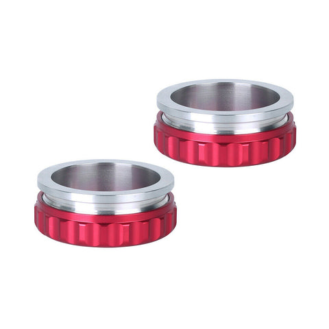 2pc 3" 76mm Aluminum Alloy Weld Filler On Neck And Cap Oil Fuel Water Tank Red