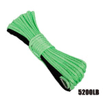 Synthetic Winch Rope 3/16" x 50' 5200 LB Winch Rope Recovery Cable Green