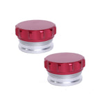 2 Pcs 1" Aluminum Alloy Weld On Filler Neck And Cap Oil Fuel Water Tank Red