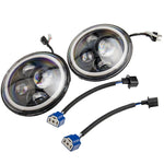 2pcs Round LED Headlamp Headlights 7 Inch Fit For Jeep Wrangler JK TJ For Hummer