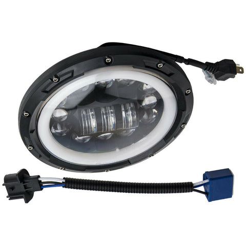 New 7 Inch Round LED Headlight Black For Jeep Wrangler LJ For Jeep CJ-7 1976