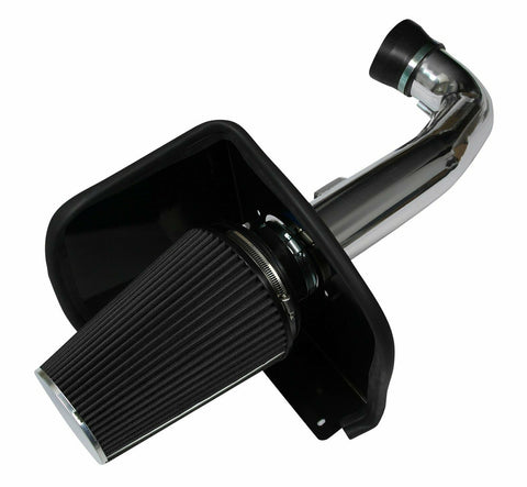 BLACK Cold Air Intake Kit+Heat Shield for 09-13 Chevy/GMC 1500 V8 4.8L/5.3L/6.0L