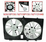 FOR 2010-2017 Toyota Sienna Lexus RX350 Dual A/C Radiator Condenser Cooling Fan