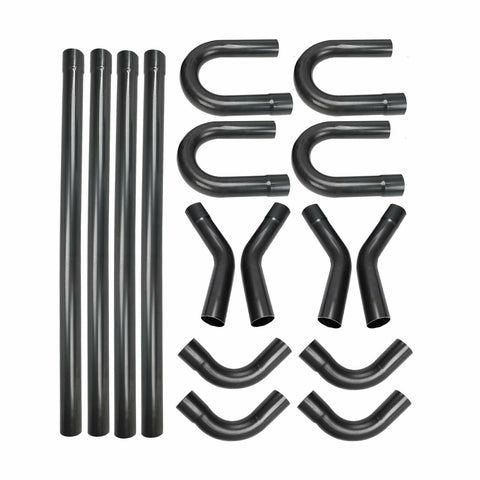 2.5" Exhaust Mandrel Bend Kit Steel Tubing 45 90 180 Straight Header-Back Piping