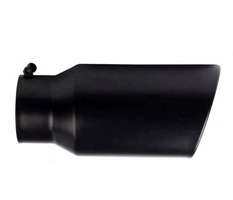 Black 15 inch 5 Inlet 8 Outlet Stainless Steel Bolt On Diesel Exhaust Tip