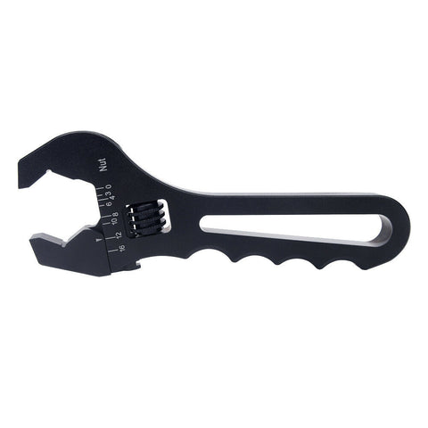 Adjustable AN Hose Fitting Wrench Aluminum Lightweight Spanner Adapter End Black