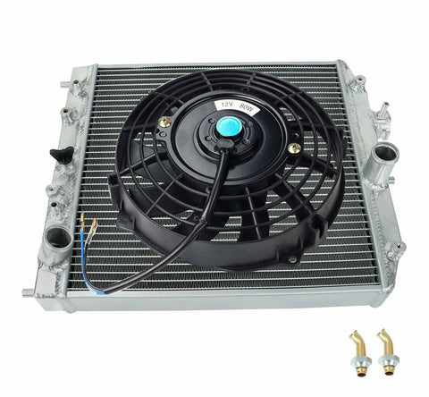 3Row Aluminum Radiator& 7"Slim Push Cooling Fan FOR 92-00 Honda Civic EG Integra