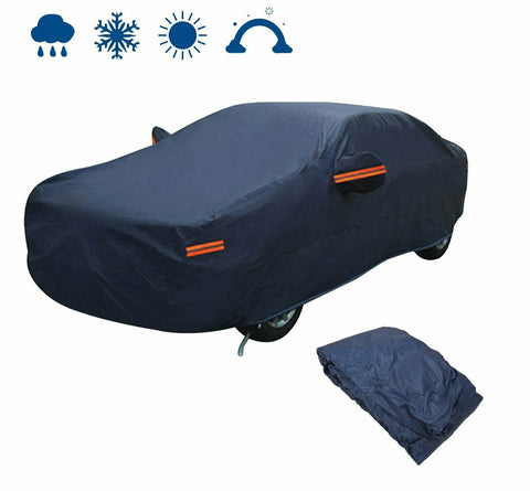 Full Car Cover Outdoor Protection Sun Rain Snow Heat UV Resistant All Weather