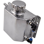 Universal Aluminum 1000ml Coolant Radiator Overflow Recovery Oil Tank Bottle+Cap