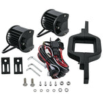 Tow Hitch Mounting Bracket + 4'' LED Work Lights Pods Backup Reverse For Truck