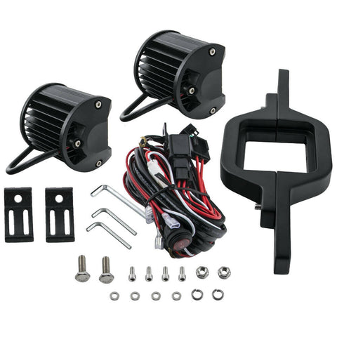 Tow Hitch Mounting Bracket + 4'' LED Work Lights Pods Backup Reverse For Truck