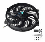 14'' Inch 2250 CFM Electric Cooling Engine Radiator Fan Slim Push Pull Mount Kit