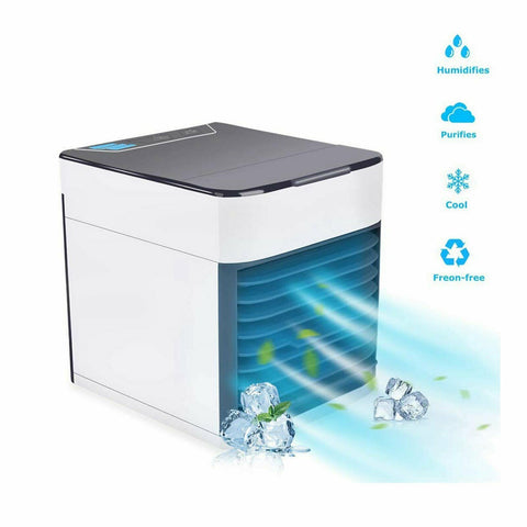 3 In 1 Portable Air Conditioner Desktop Fan Space Cooler Rechargeable Humidifier