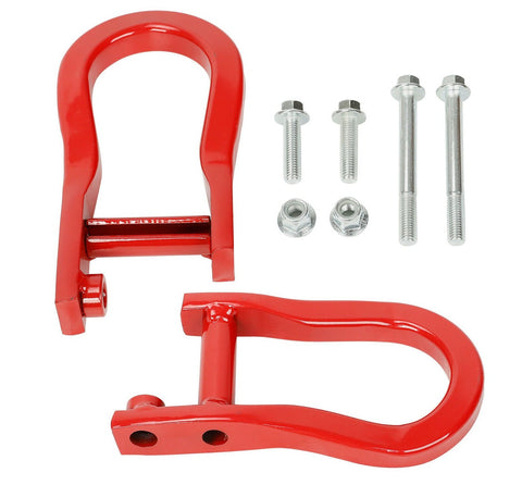 Red Steel Tow Hooks 84192871 Fit 07-19 Chevy Silverado / GMC Sierra 1500 2PCS