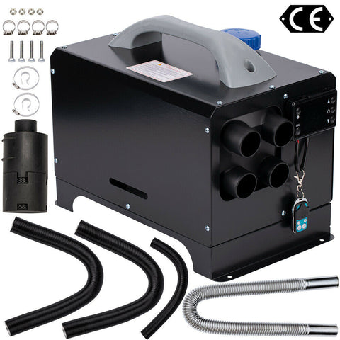 12V 5KW Diesel Air Heater w/4 Holes + LCD Switch All in One for Pickup Truck Van