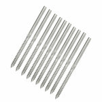 200X T316 Stainless Steel Swage Lag Screw Stud Thread Fitting 1/8" Cable Railing