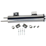 Stainless Steel 14 OZ 2" X 10" Radiator Over Flow Puke Tank Oil Catch Can+Mount