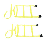 Set of 2 Tow Dolly Straps Basket Strap w/ Flat Hook Heavy Duty Yellow Car Tire