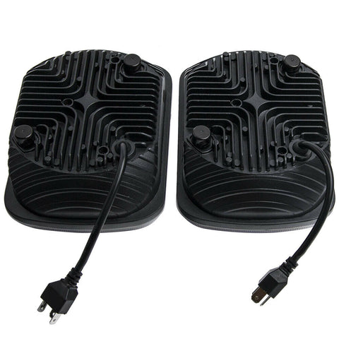 Pair 7X6 5x7  LED Headlights Headlamp  For Chevrolet Express 3500/2500/2500