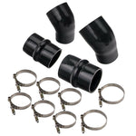 Black Silicone Intercooler Boot Kit & T-Bolt Clamps for Dodge Ram Pickup 94-02