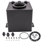 2 Litre Black High Flow Swirl Fuel Surge Pot Tank AN6 for 044 External Fuel Pump