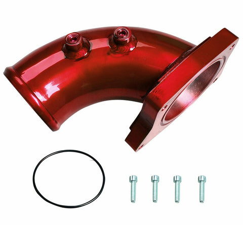 RED High Flow Intake Elbow for Ford F250 6.0L V8 Powerstroke Diesel 2003-2007