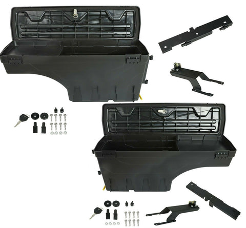 For Ford F-250 F-350 Super Duty 17-21 Truck Bed Storage Tool Box Left+Right Side