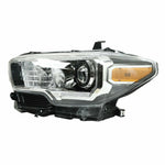 Projector Chrome Headlight Left Driver w/LED DRL For 16-20 Toyota Tacoma Black