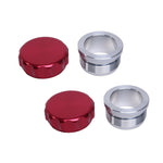 2pc 1.5'' Aluminum Alloy Weld On Filler Neck And Cap Oil Fuel Water Tank Red