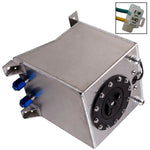 2.5 Gallon 9.5L Aluminum Level Racing Sender Drift Fuel Cell Gas Tank Polished