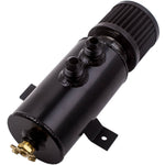 Oil Catch Can w/ Chrome Breather Filter 10AN Aluminum Front Ports Bracket 750mL
