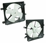 Set 2 Radiator AC Condenser Cooling Fan ASSY For 2001-2005 Honda Civic 1.7L