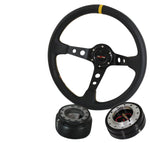 Deep Dish Car Steering Wheel + Slim Quick Release + Hub + Horn For Maxima