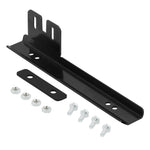 Universal Black Aluminum Front Bumper License Plate Relocator Mounting Frame Kit