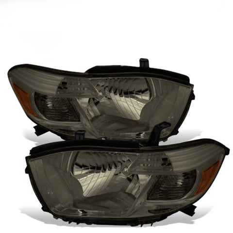 Smoked Amber Oe Style Head Lights Lamp Assembly For 2008-2010 Toyota Highlander