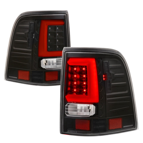 Black Clear Red Tube Led Stop Tail Lights Lamp Lh Rh For 2002-2005 Ford Explorer