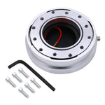 1.5" Steering Wheel Hub Adapter Quick Release Attachment Silver For Mitsubishi