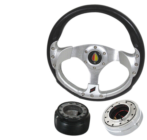 01-05 Civic Light Weight Steering Wheel + Thin Removable Quick Release + Hub