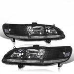 Black Clear Oe Style Replacement Head Lights Lamps For 1998-2002 Honda Accord