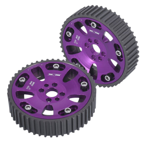 Adjustable Camshaft Cam Gear Pulley Sprocket Purple For 1989-2002 Nissan Skyline