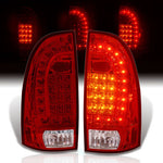 Red Lens Led Brake Stop Tail Lights Lamps Left+Right For 2005-2015 Toyota Tacoma