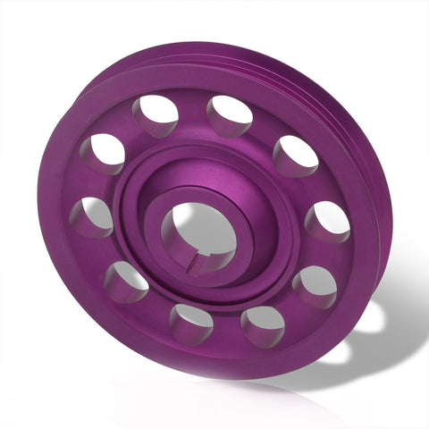 Purple Motor Aluminum Single Alternator Pulley For Acura Honda Bseries B16A B18A